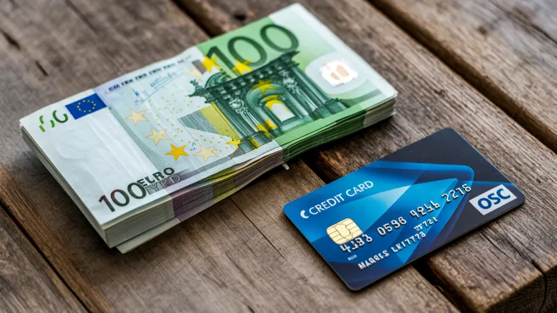 grynieji pinigai ir banko kortelė